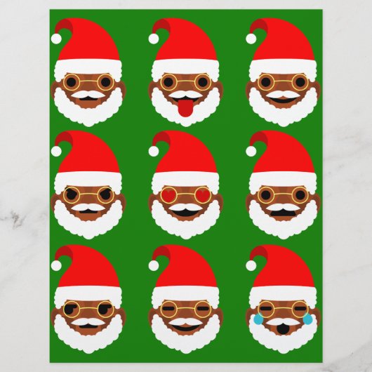 african santa emoji emoticons (Front)