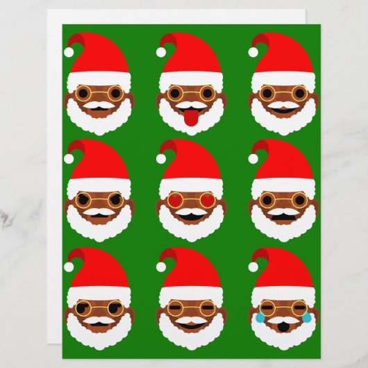 african santa emoji emoticons (Front/Back)