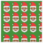 african santa emoji emoticons fabric