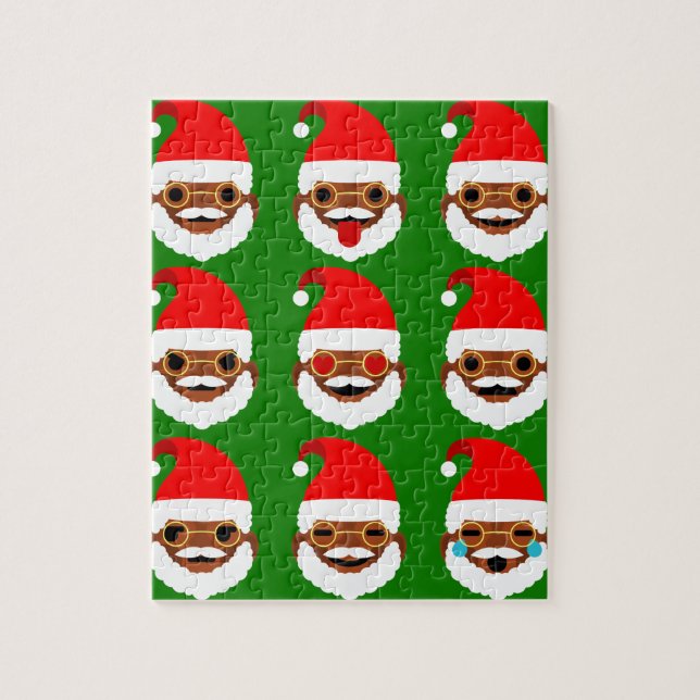 african santa emoji emoticons jigsaw puzzle (Vertical)