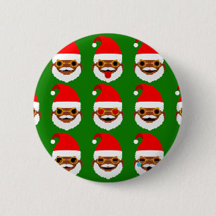 african santa emoji emoticons pinback button
