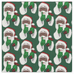 African Santa Fabric Black Santa Christmas Fabrics