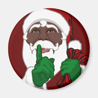African Santa Magnets Fun Santa Decor & Gifts