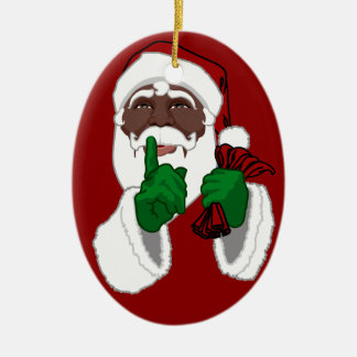 African Santa Ornament Black Santa Christmas Decor
