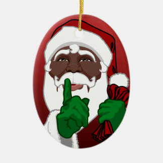 African Santa Ornament Custom Christmas Decoration