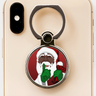 African Santa Phone Ring Holder Stand Ethnic Gifts