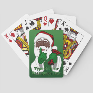 African Santa Playing Cards Personalized Cards