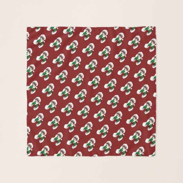 African Santa Scarf Cute Santa Clause Christmas (Front)