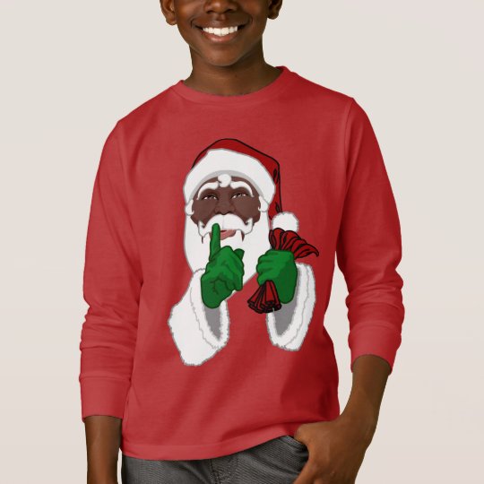 African Santa Shirt Kid's Black Santa T-Shirts | Zazzle.com