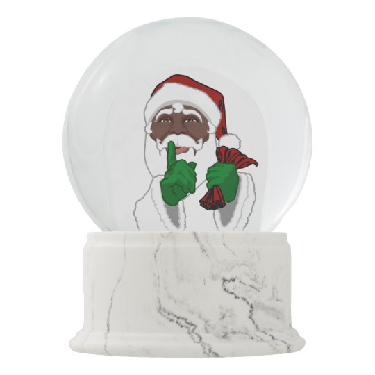 African Santa Snow Globe Custom Christmas Gifts