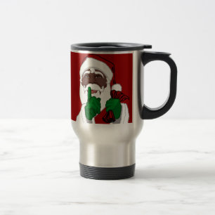 African Santa Travel Mug Coffee Cup Santa Cup