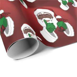 African Santa Wrapping Paper Christmas Paper