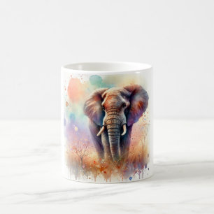 African Savanna Elephant 300724AREF132 - Watercolo Coffee Mug