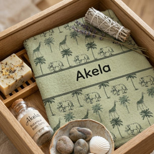 African Savanna Pattern Bath Towel Set