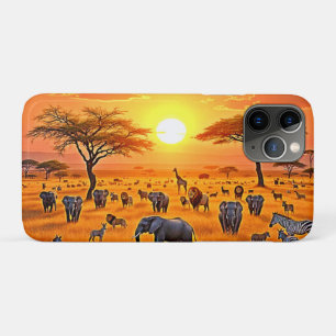 African Savanna Sunset Art iPhone 11 Pro Case
