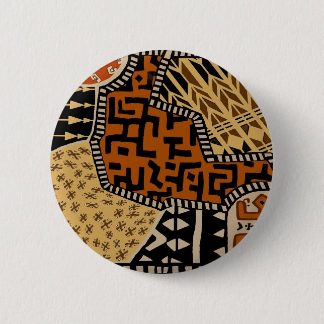 African Shaman Earth Spirits Button (Front)