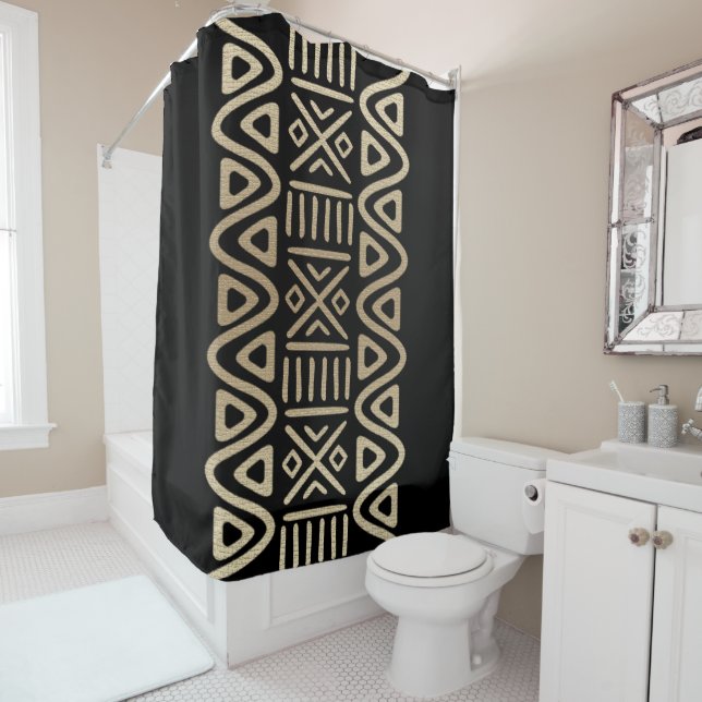 African  shower curtain (In Situ)