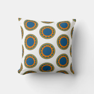 African Shweshwe Throw Pillow