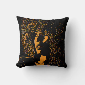 African Silhouette: Vintage Contrast. Throw Pillow