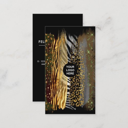 African Skin Brush Strokes Business Card