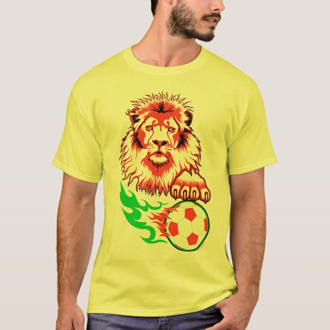African Soccer Lion T-Shirt (Front)