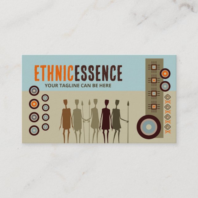 African Soul - art deco composition Business Card (Front)