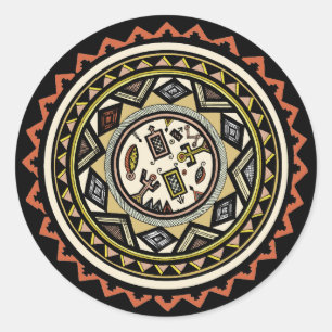 African Spirits Classic Round Sticker