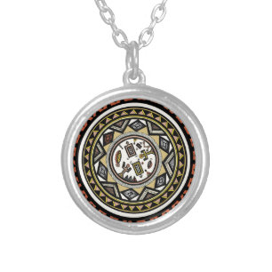 African Spirits Silver Plated Necklace