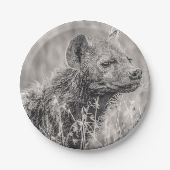 African Spotted Hyena Paper Plates (Front)