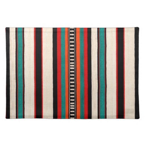 African Stripes Multicolor Boho Cloth Placemat