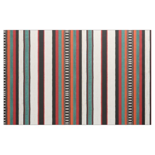 African Stripes Multicolor Boho Fabric