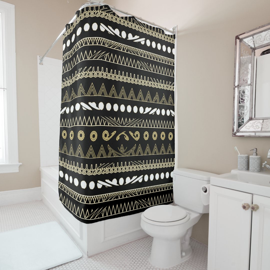 African Style Abstract Motif Design Shower Curtain Zazzle   African Style Abstract Motif Design Shower Curtain Rb319582bd2414a049dcd92c8c006800f 6evm9 1080 