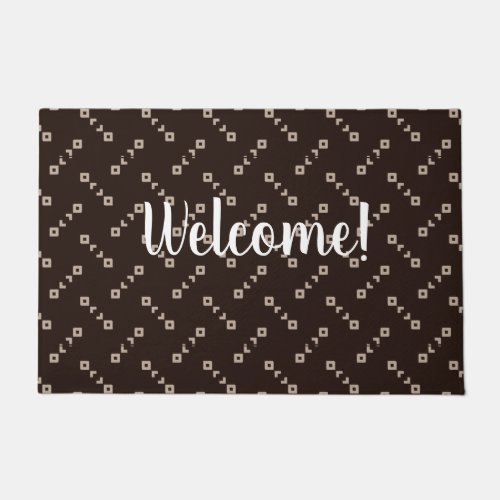 African Style Adinkra Pattern Personalized Doormat