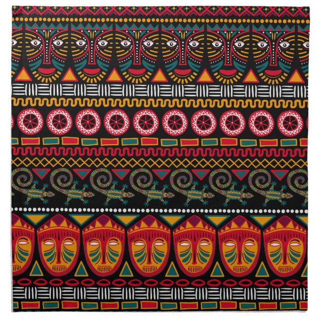 African Style: Decorative Pattern Delight. Cloth Napkin (Front)