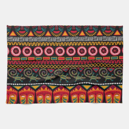 African Style Decorative Pattern Delight Kitchen Towel
