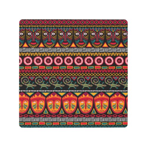 African Style Decorative Pattern Delight Metal Print