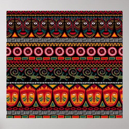 African Style Decorative Pattern Delight Poster
