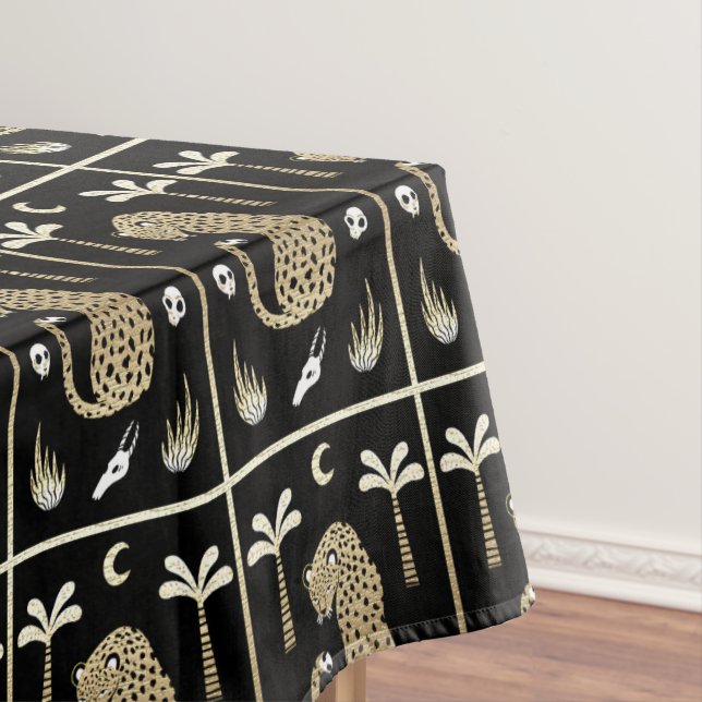 African Style Folk Art Tablecloth (In Situ)