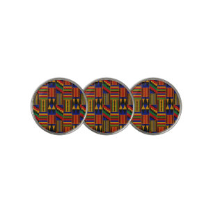 African Style Kente Cloth Golf Ball Marker