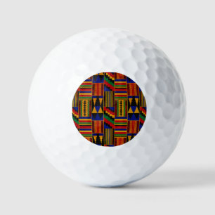 African Style Kente Cloth Golf Balls