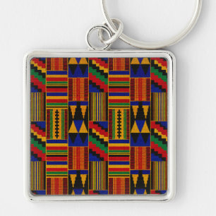 African Style Kente Cloth Keychain
