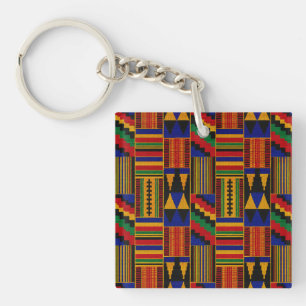 African Style Kente Cloth Keychain
