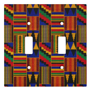 African Style Kente Cloth Light Switch Cover