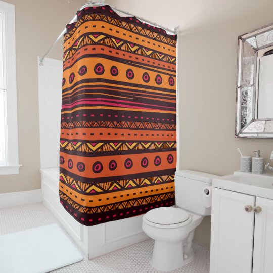 African Style Pattern Shower Curtain