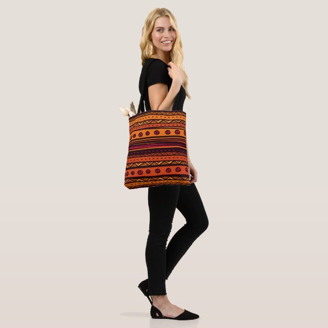 African - Style Pattern Tote Bag (On Model)