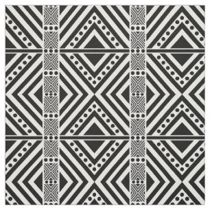 African Style Seamless Pattern. Black Color Fabric