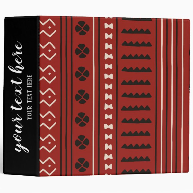 African Styles pattern 3 Ring Binder (Front/Spine)