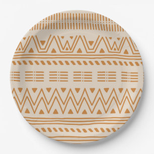 African Styles pattern Paper Plates