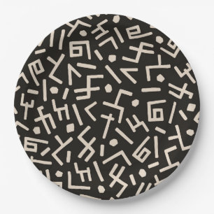African Styles pattern Paper Plates