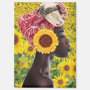 African Sunflower Magnet